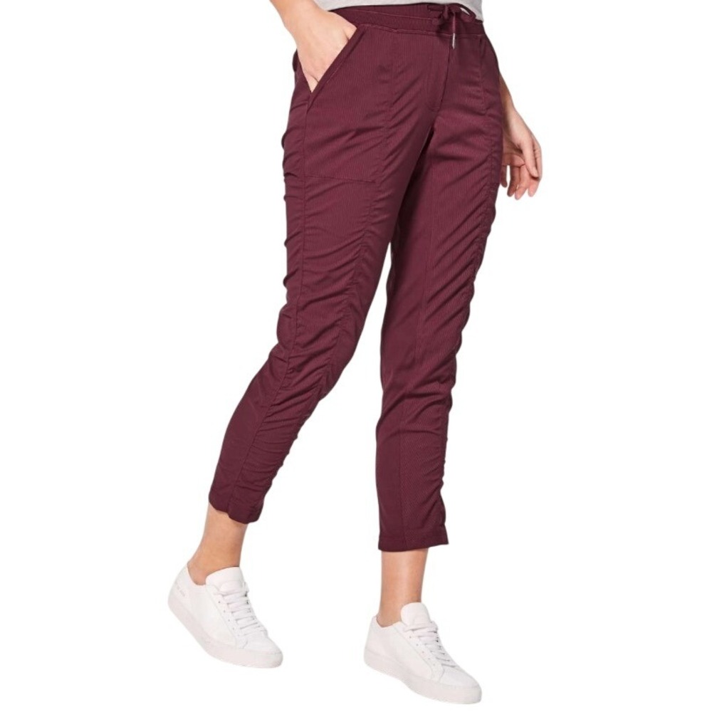 Lululemon Street to Studio Pant II Unlined Jogger Burgundy 28" Pants Sz 4 w5j84s